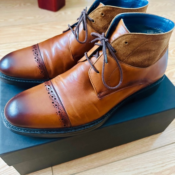 Brown Leather Men's Dress Shoes - Picture 1 of 5
